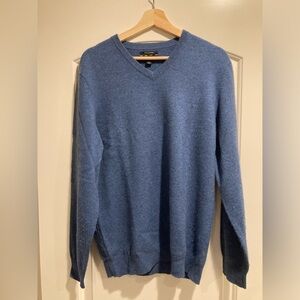 Cashmere Club Room Men's Blue V-Neck Sweater